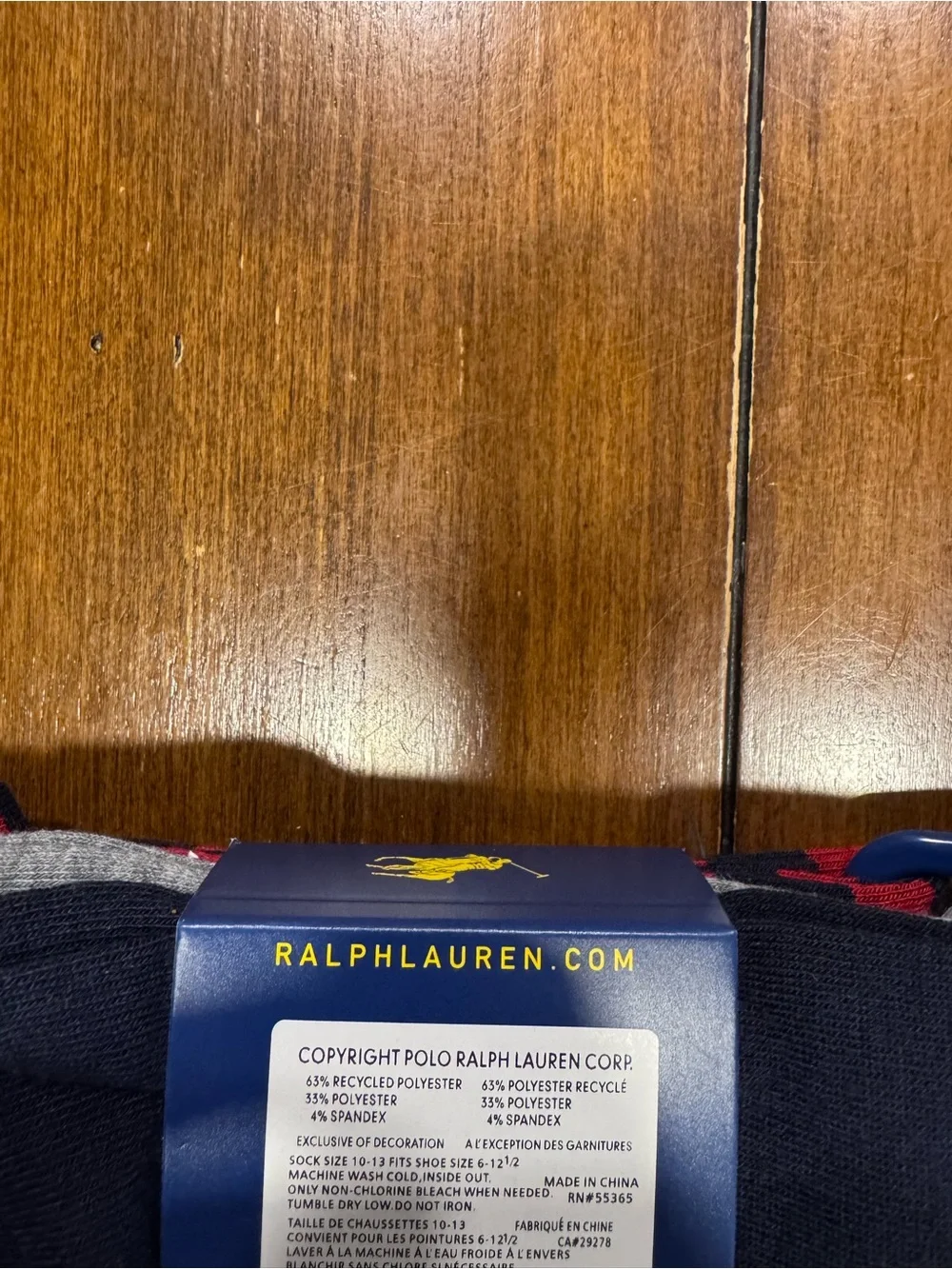 NWT Men’s 6 Pairs Polo Ralph Lauren Logo Dress Socks Size 6-12.5